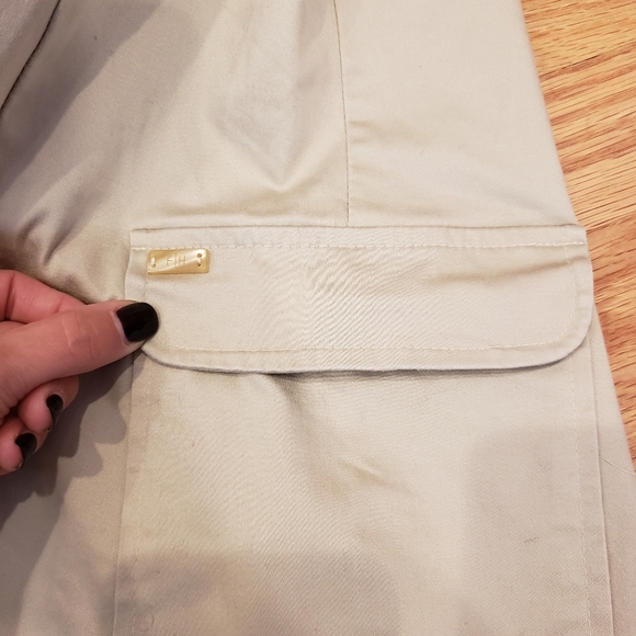 Folded & Hung Beige Button Up Trench Coat - Picture 5 of 13